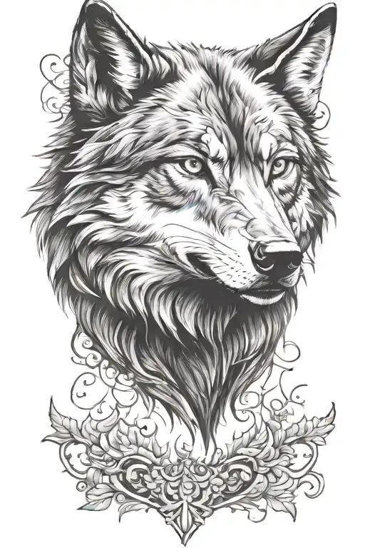 Very Dark Wolf Sleeve
