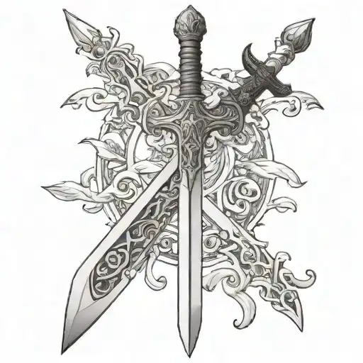 Long Greatsword And A White Dagger