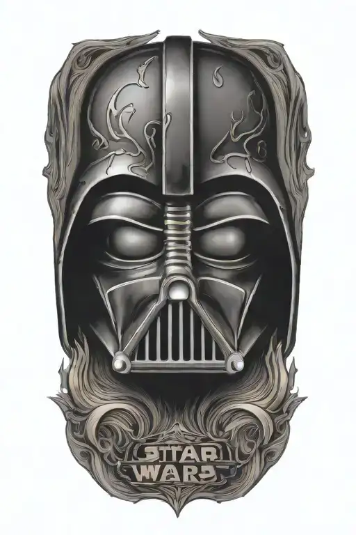 Dark Vador Star Wars Imperial Logo Merged Together Showcasing The Client's
