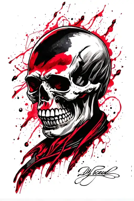 Dj Scull Red And Black