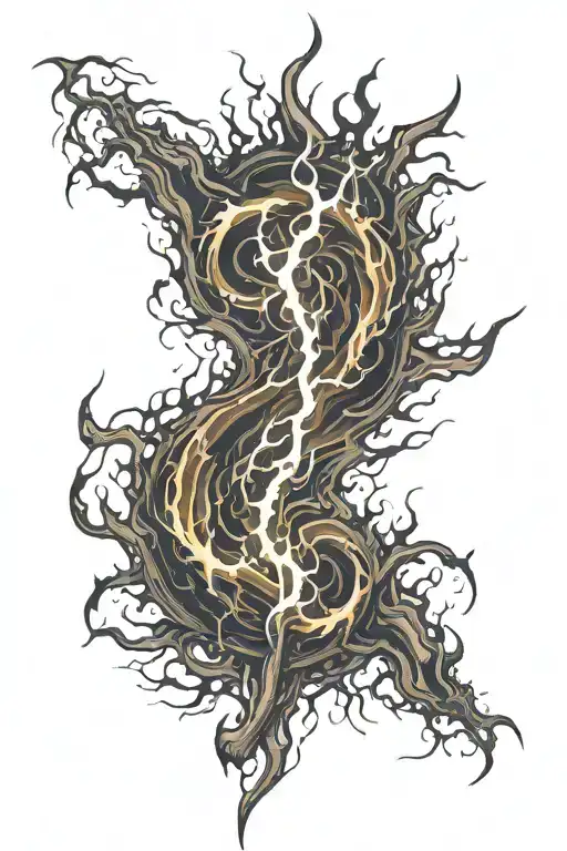 Flames With Lightning Arc