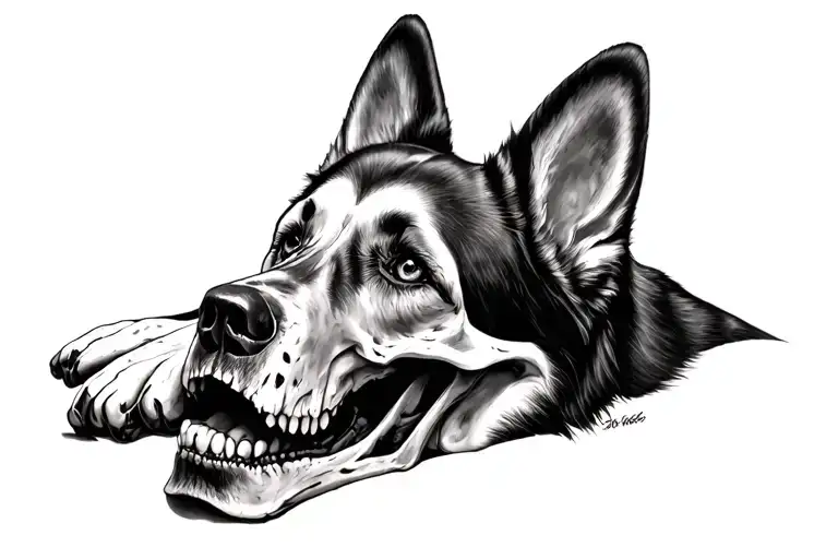 German Shepard Skull