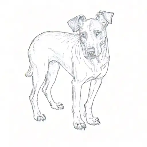 Dober Man Dog Head Profile Holding