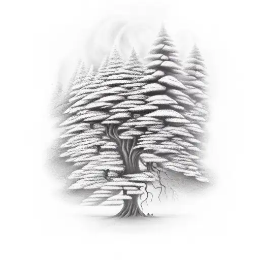 Forest With Mist And Birds