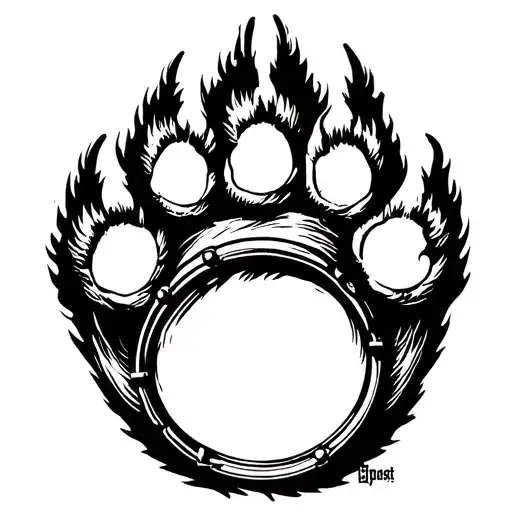 Bear Paw Drum Logo