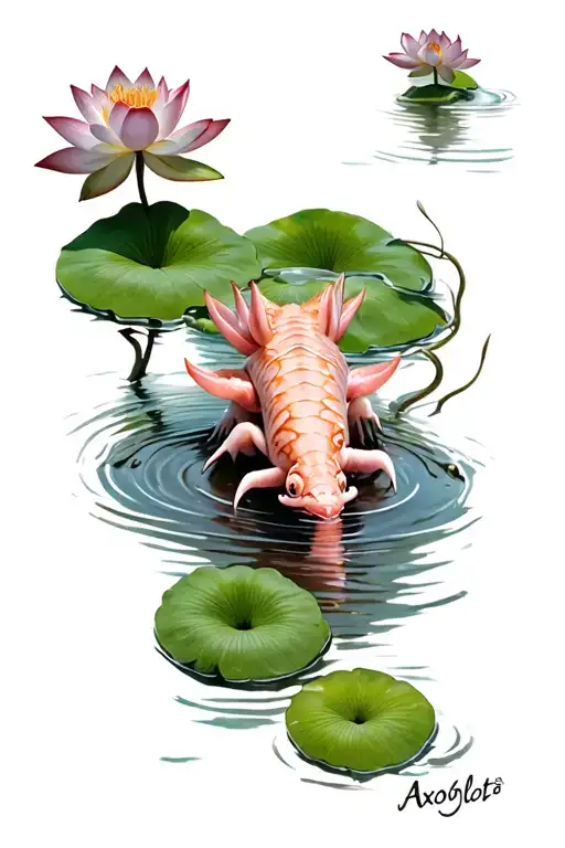 Axolotl Pond Lotus Flower