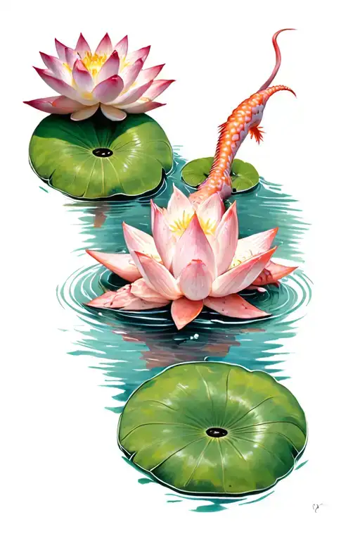 Axolotl Pond Lotus Flower