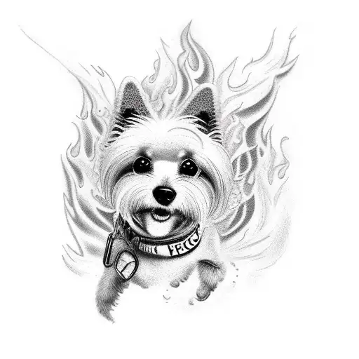 Dog In Fire