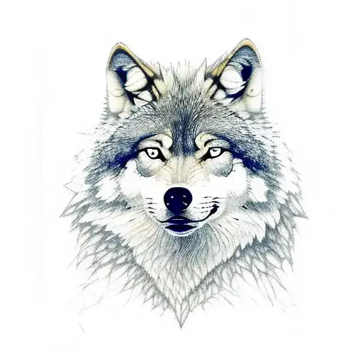 Angry Wolf And Forest Backgruond