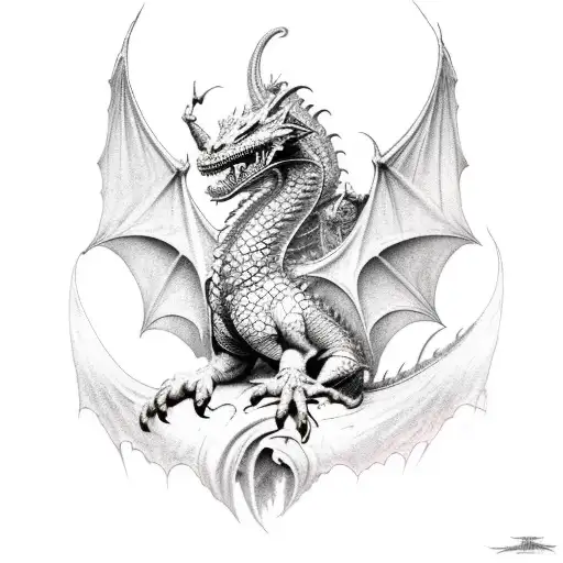 Style Of Frank Frazetta Dragon