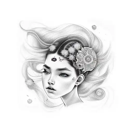 Girl With Hairs Galaxy