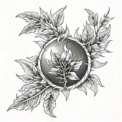 Sun Rays And Laurel Wreath