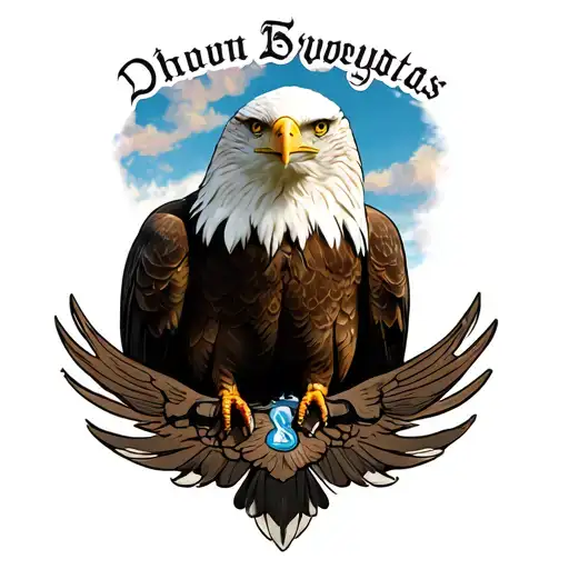 Bald Eagle Perched On Top