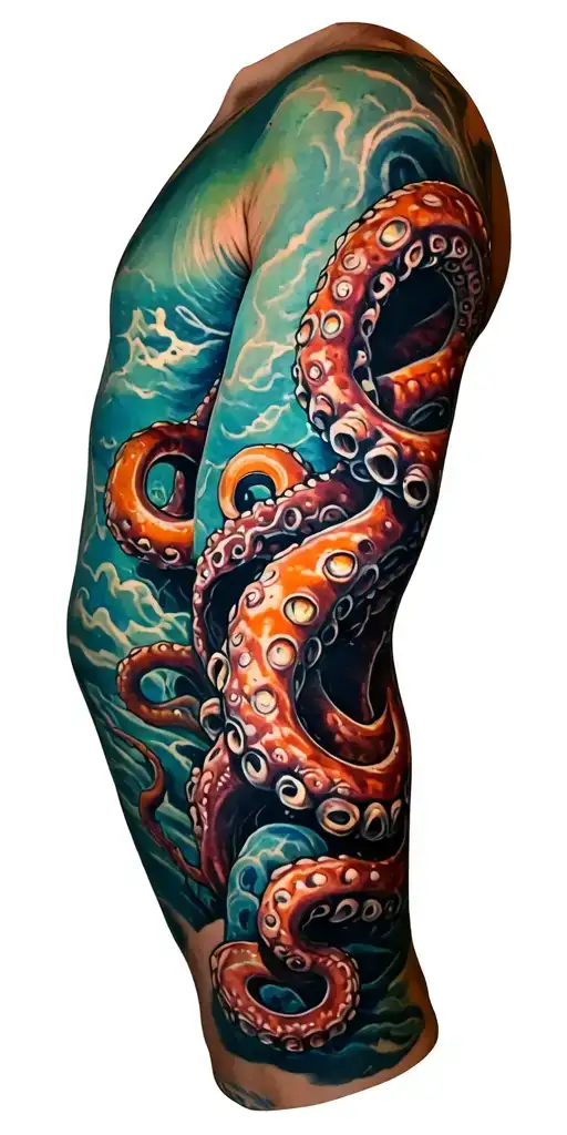 Tentacles Wrapped On The Arm