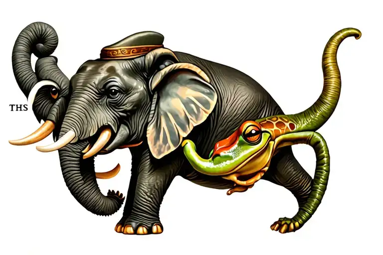 Elephant With A Frog Western Feel Like A Piece