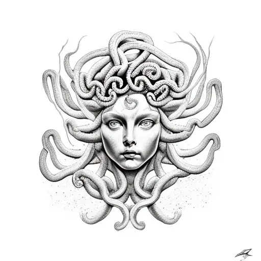 A Majestic Medusa Surrounded By Nature