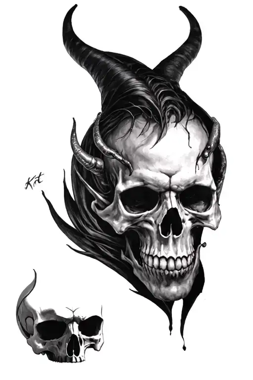 Demon And Skulls
