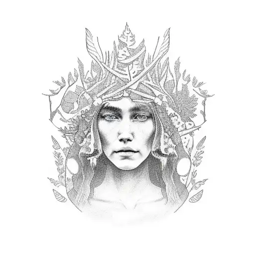 Hippie Exploring A Forest