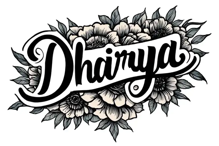 Dhairya' Word Written Across