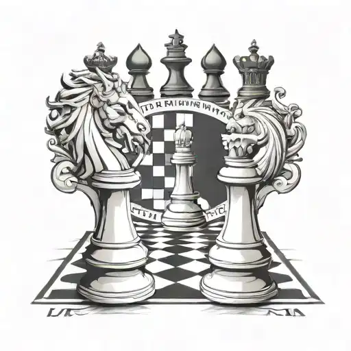 A Psychologist Symbol Incorporating Elements Of Chess And Mma
