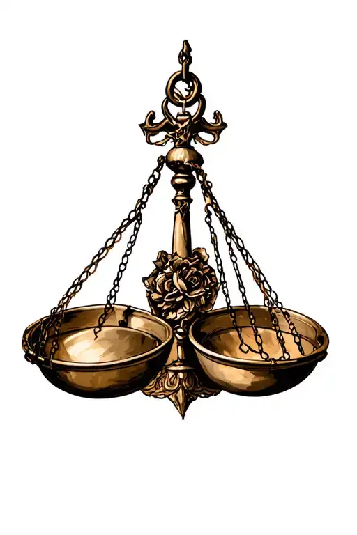 Detailed Gothic Style Libra Scale