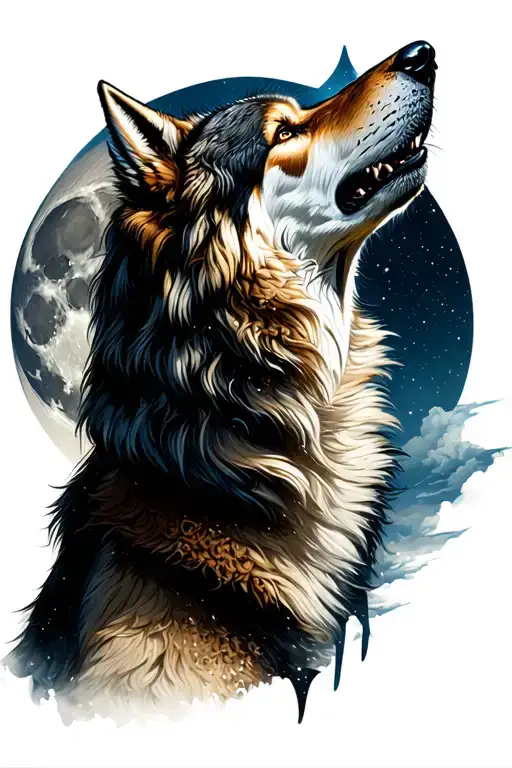 Wolf Howling At The Moon