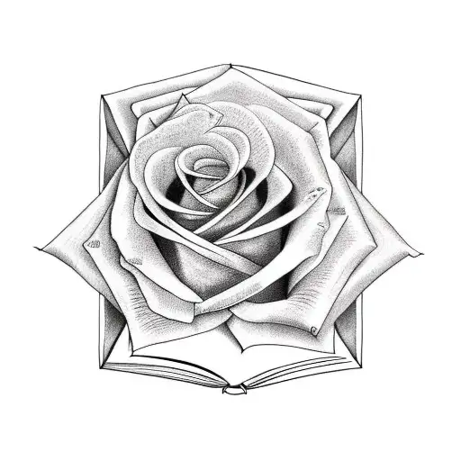 Roses Flying Out Of An Open Book