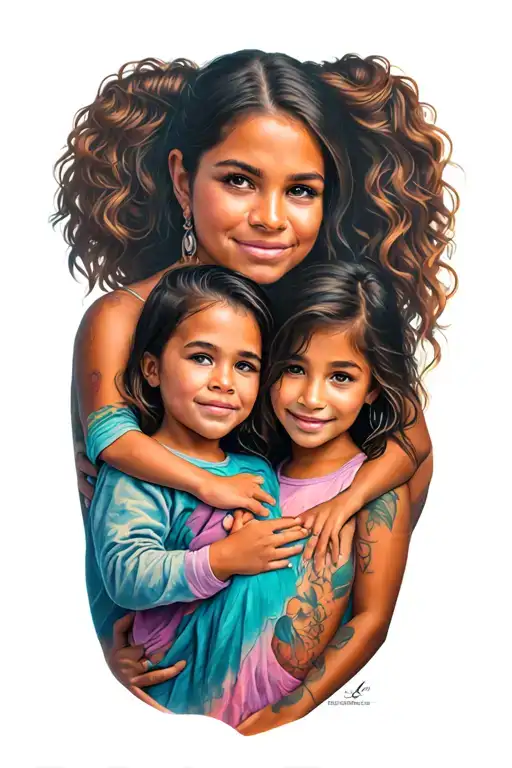 Three Children And Mom Pride In Children My Power Balance With Me