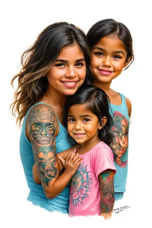 Three Children And Mom Pride In Children My Power Balance With Me