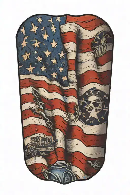 American Flag Forearm Color
