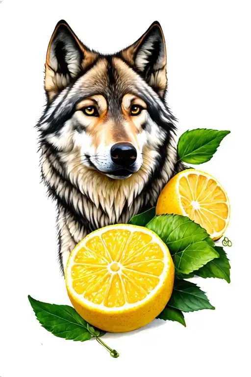 A Wolf And A Lemon Representing Our Love