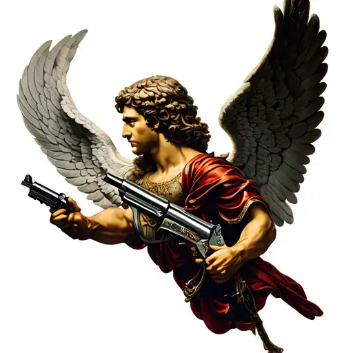 Saint Michael The Archangel With A Gun