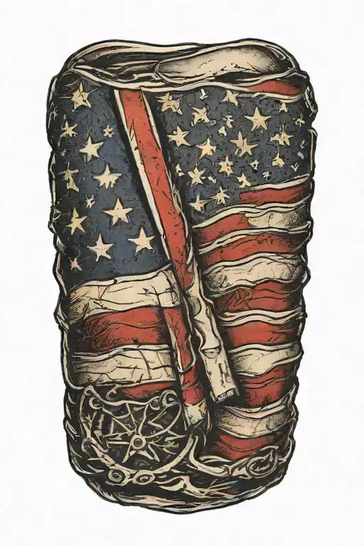 American Flag Wrapped Forearm