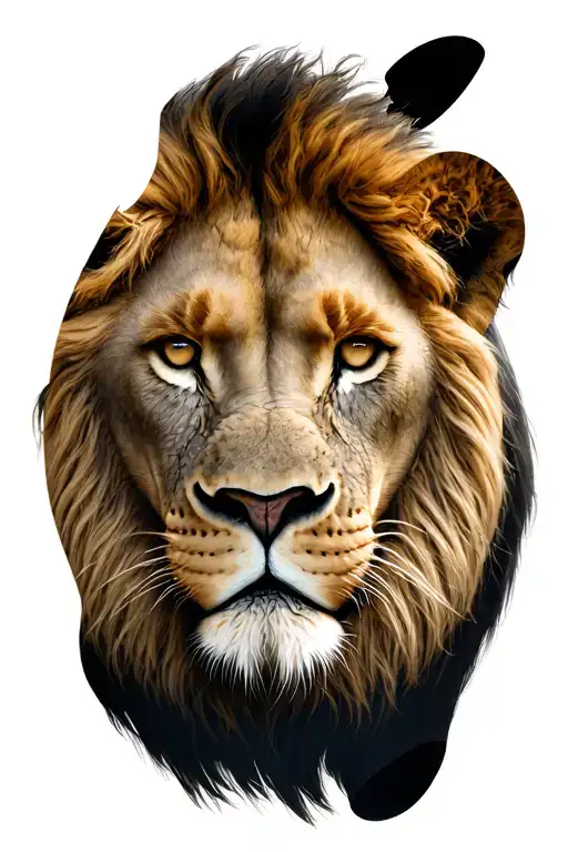 Lion Face One Eye