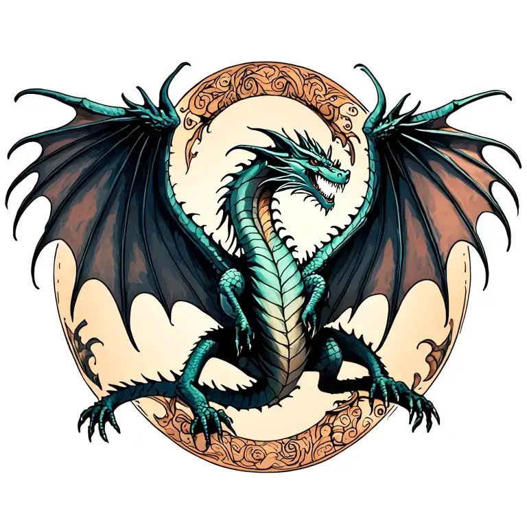 Dragon Wings Spread Wide