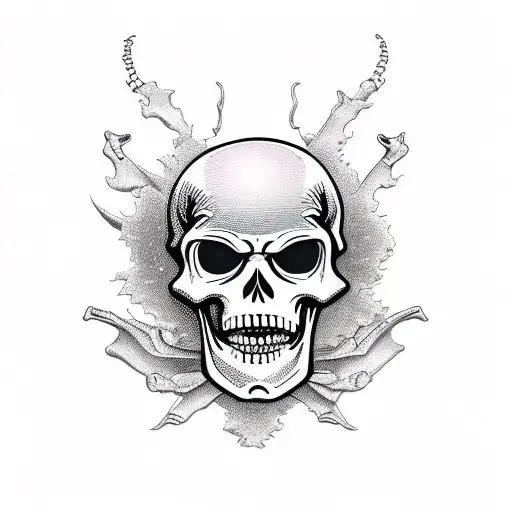 Skeleton Riding A Dirt Bike