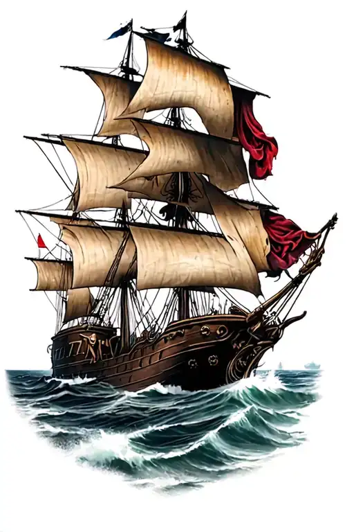 Pirates Of The Caribbean Ship And Pirate