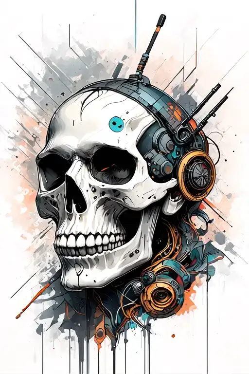 Cyberpunk Skull