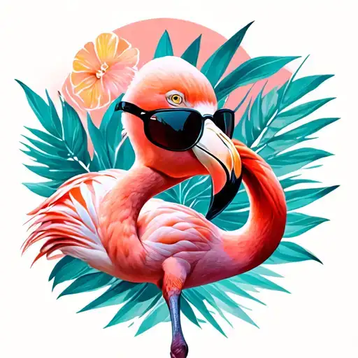 Flamingo With Sunglasses