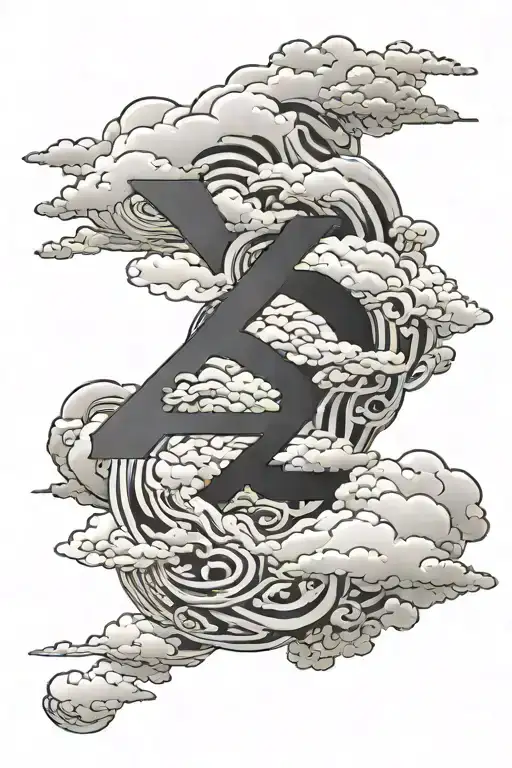 The Word Kenzo With Akatsuki Clouds Forming The Shape
