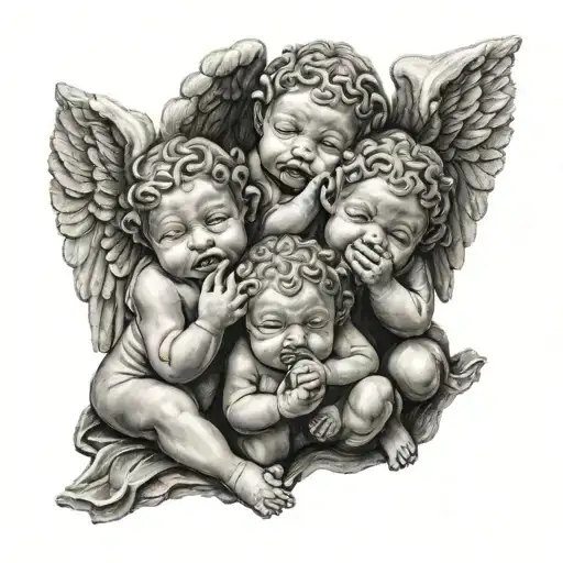 3 Baby Angels See No Evil Speak No Evil Hear No Evil