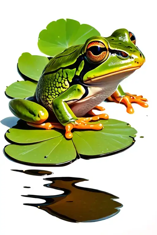 Frog On Lily Pad