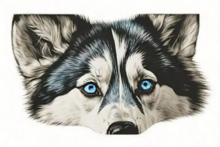Husky Eyes One Brown One Blue Eyes