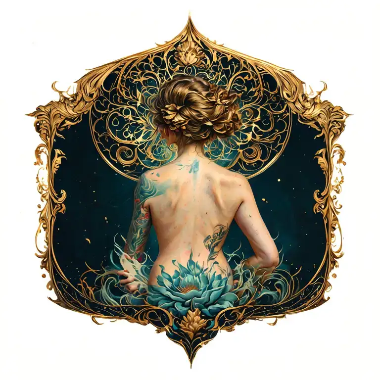 Gold Patch Sown Onto Back