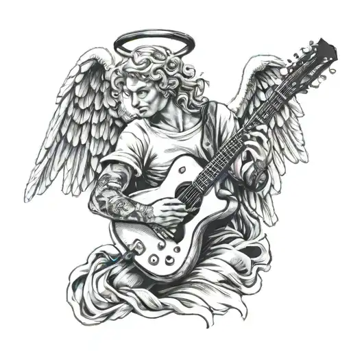 Angel Playing Guitar