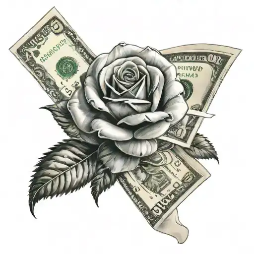 Rose With Hundred Dollar Bill