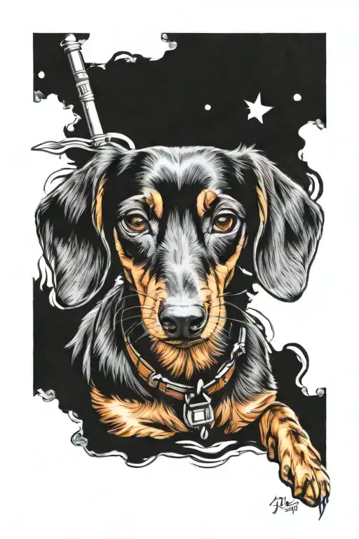 Black And Tan Dachshund Leia Jedi