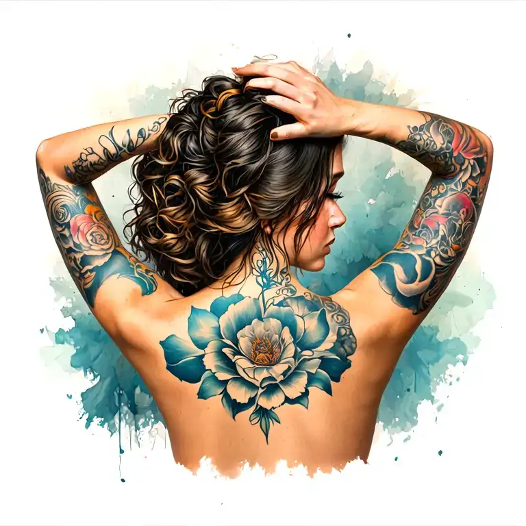 A Pale Woman With A Back