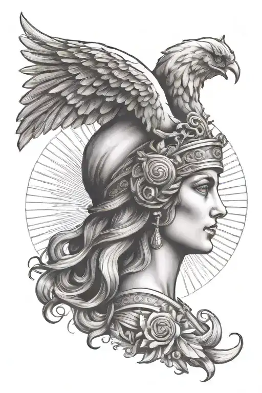 Greek Goddess Athena Realism Style