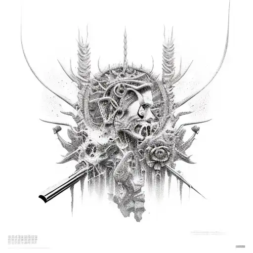 Dark Gods With Thorns And Ripped